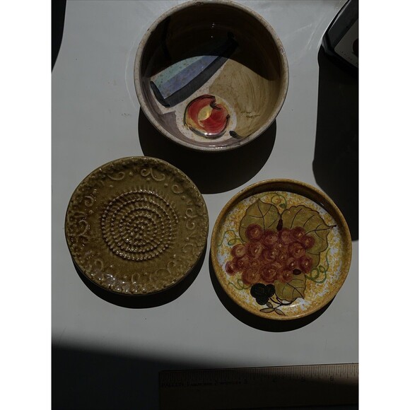 Vintage Mediterranean Serving Dishes Small Dipping Bowls Set Of 3 - Picture 8 of 10